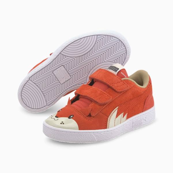 Puma Ralph Sampson Animals Lány Tornacipő Piros Szürke | HU48374