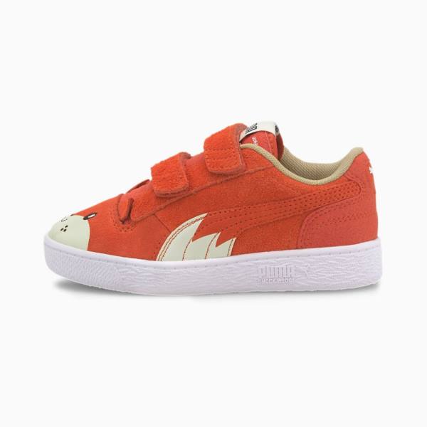 Puma Ralph Sampson Animals Lány Tornacipő Piros Szürke | HU48374