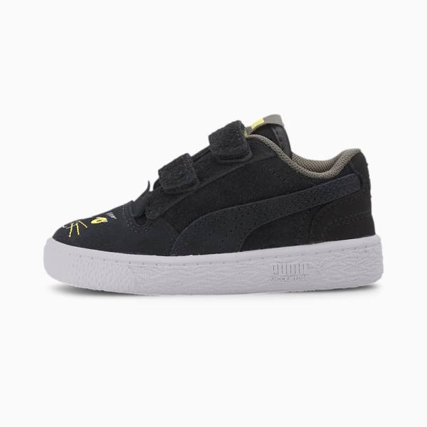 Puma Ralph Sampson Animals V Fiú Tornacipő Fekete Sárga | HU16746