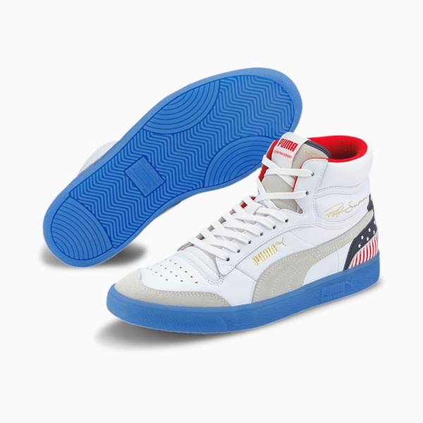 Puma Ralph Sampson Mid 4th of July Férfi Tornacipő Fehér Piros | HU06655