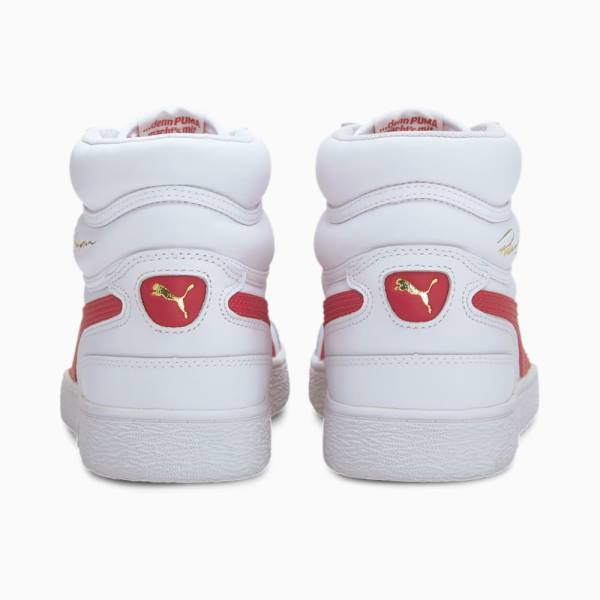 Puma Ralph Sampson Mid Férfi Tornacipő Fehér Piros | HU04840