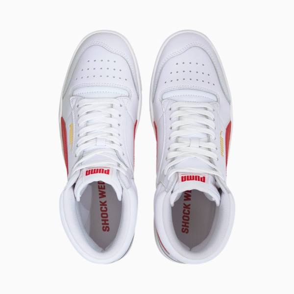 Puma Ralph Sampson Mid Férfi Tornacipő Fehér Piros | HU04840