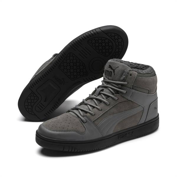 Puma Rebound Lay Up SD Fur Női Tornacipő Szürke Fekete | HU95644