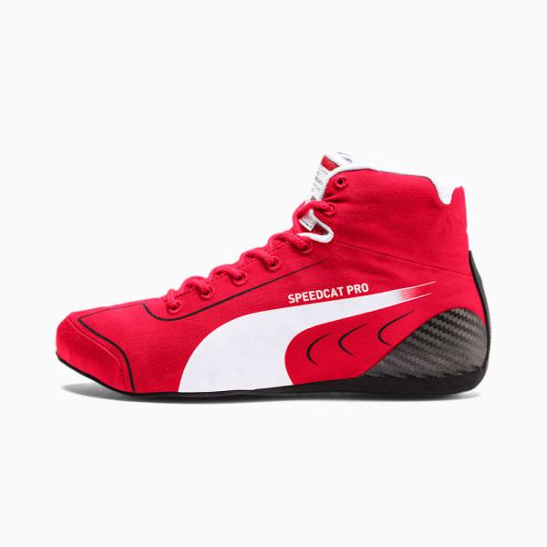 Puma Scuderia Ferrari SpeedCat Pro Charles Leclerc Férfi Motorsport Cipő Piros Fehér Fekete | HU58609