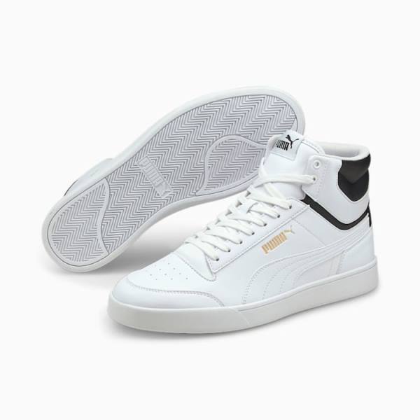 Puma Shuffle Mid Női Tornacipő Fehér Fekete Arany | HU34591