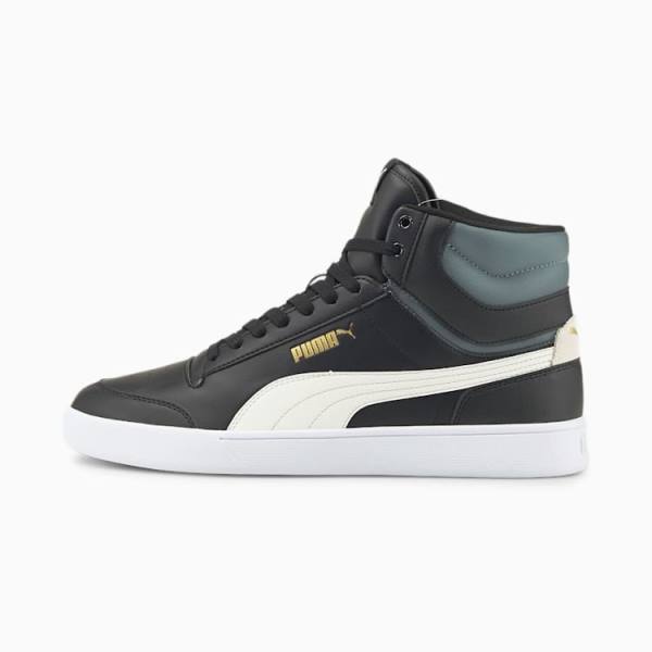 Puma Shuffle Mid Női Tornacipő Fekete Szürke Arany | HU26899