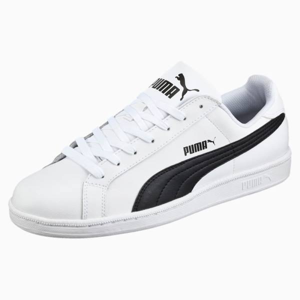 Puma Smash Bőr Női Tornacipő Fehér Fekete Fehér | HU93689