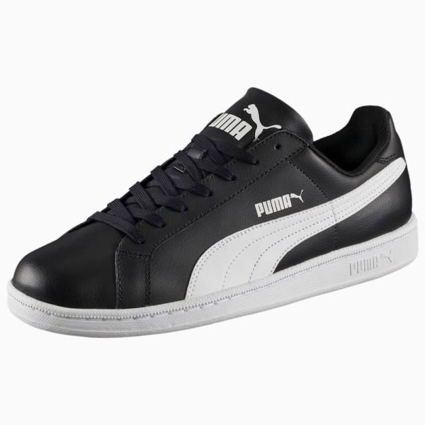 Puma Smash Bőr Női Tornacipő Fekete Fehér | HU05299