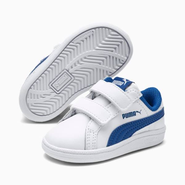 Puma Smash Fiú Tornacipő Fehér Kék | HU34114