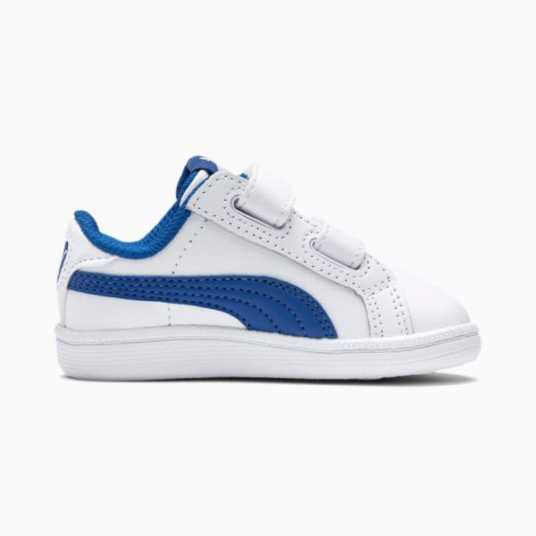 Puma Smash Fiú Tornacipő Fehér Kék | HU34114