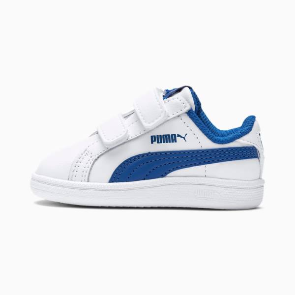 Puma Smash Fiú Tornacipő Fehér Kék | HU34114