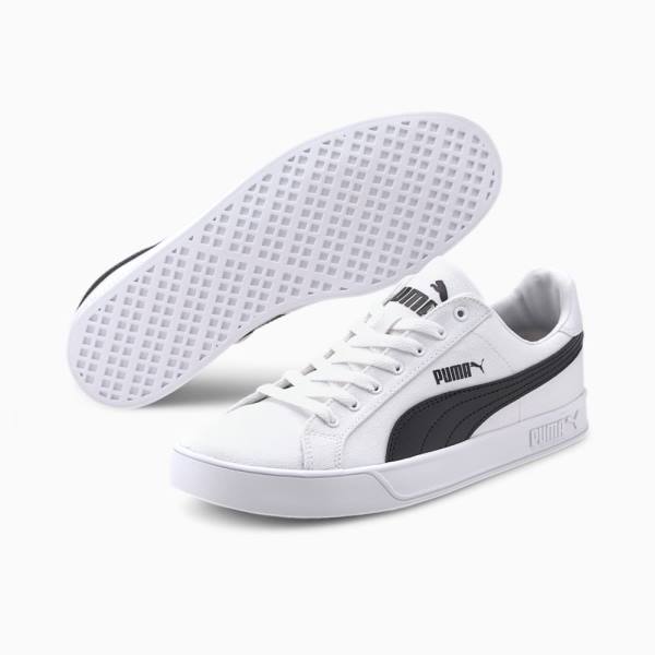 Puma Smash Vulc Vászon Női Tornacipő Fehér Fekete | HU66442