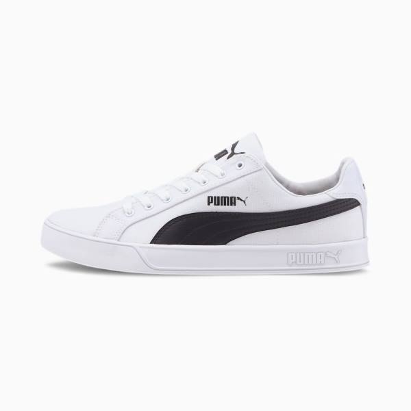 Puma Smash Vulc Vászon Női Tornacipő Fehér Fekete | HU66442