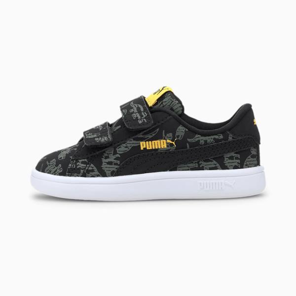 Puma Smash v2 Archeo V Fiú Tornacipő Fekete Zöld | HU88169