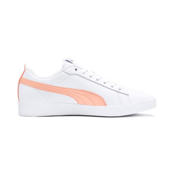 Puma Smash v2 Bőr Női Tornacipő Fehér Rózsaszín Titán | HU78453