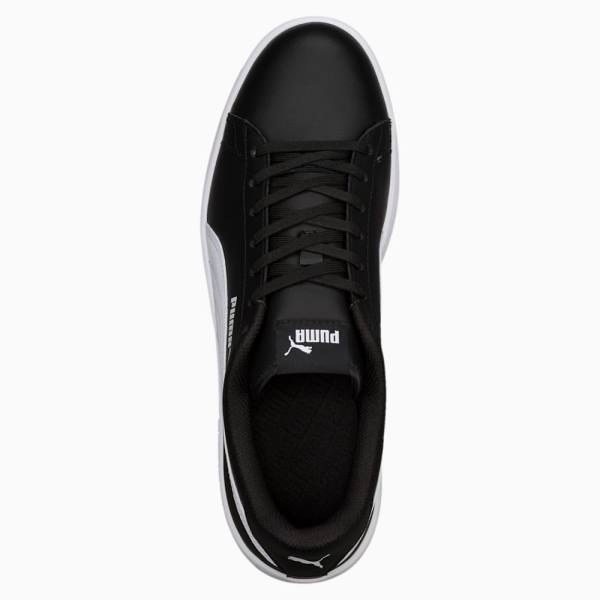 Puma Smash v2 Bőr Női Tornacipő Fekete Fehér | HU74888