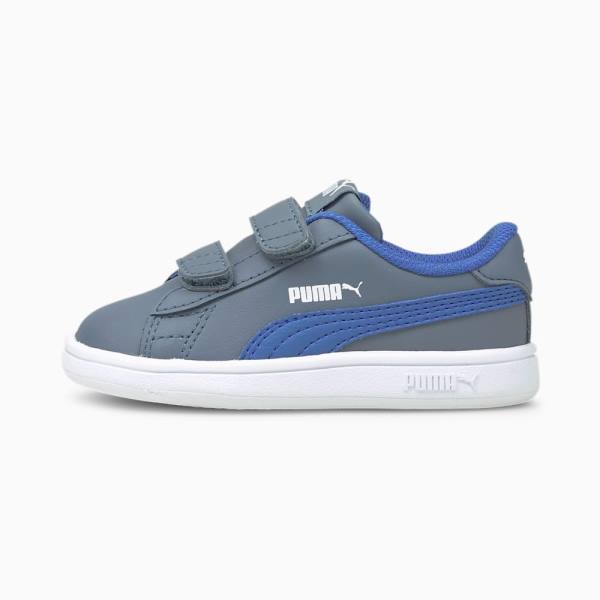 Puma Smash v2 Fiú Tornacipő Szürke Kék | HU19575