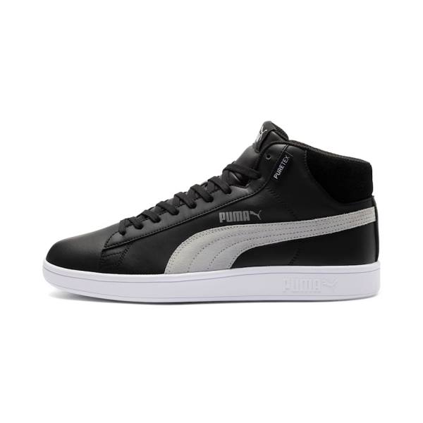 Puma Smash v2 Mid PureTEX High Tops Női Tornacipő Fekete Barna Fehér | HU56082