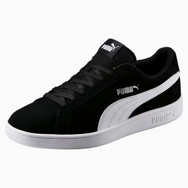 Puma Smash v2 Női Tornacipő Fekete Fehér Titán | HU89955