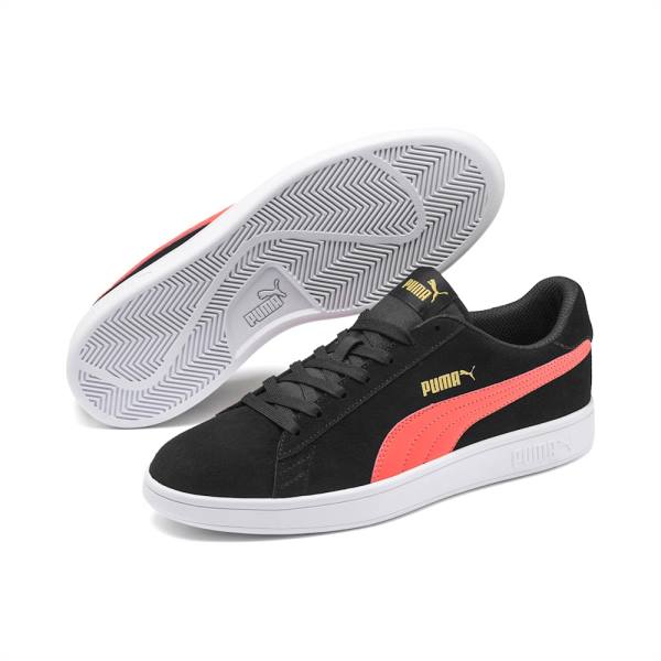 Puma Smash v2 Női Tornacipő Fekete Korall Arany Fehér | HU40426