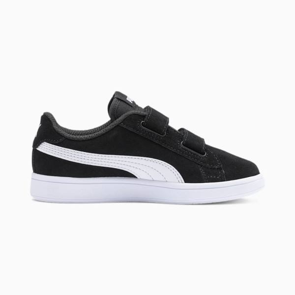 Puma Smash v2 Suede Fiú Tornacipő Fekete Fehér | HU69411