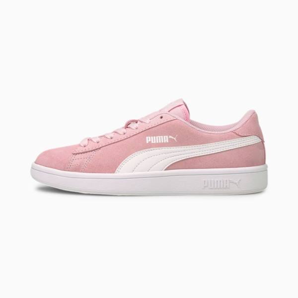 Puma Smash v2 Suede Jr Fiú Tornacipő Rózsaszín Fehér | HU42167