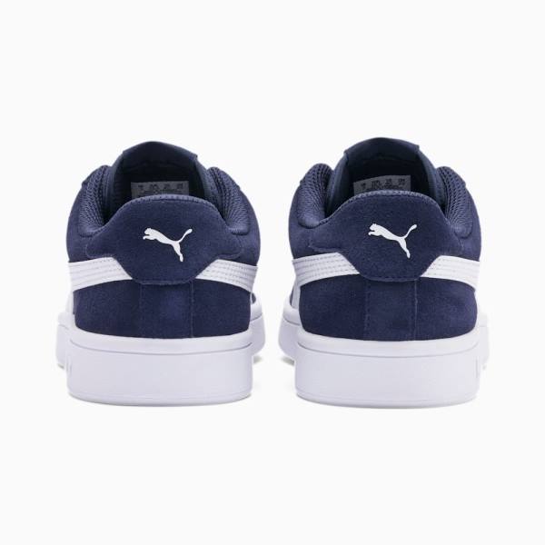 Puma Smash v2 Suede Jr Fiú Tornacipő Sötétkék Fehér | HU33906