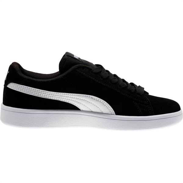 Puma Smash v2 Suede Jr Lány Tornacipő Fekete Fehér | HU37275