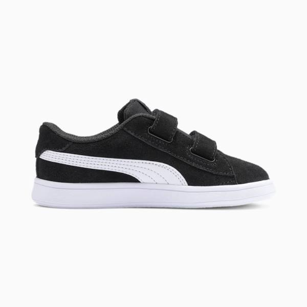 Puma Smash v2 Suede Tenisz Fiú Tornacipő Fekete Fehér | HU54098