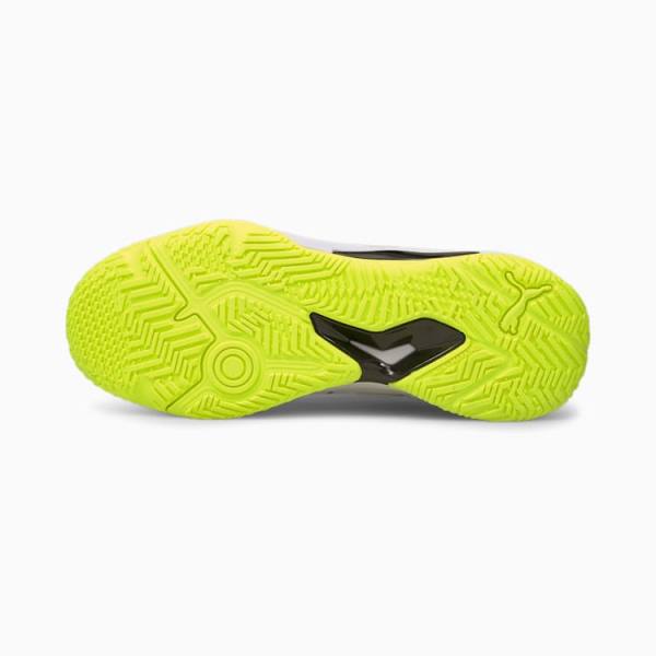 Puma Solarflash Indoor Sports Férfi Kézilabda Cipő Fehér Fekete Sárga | HU26310