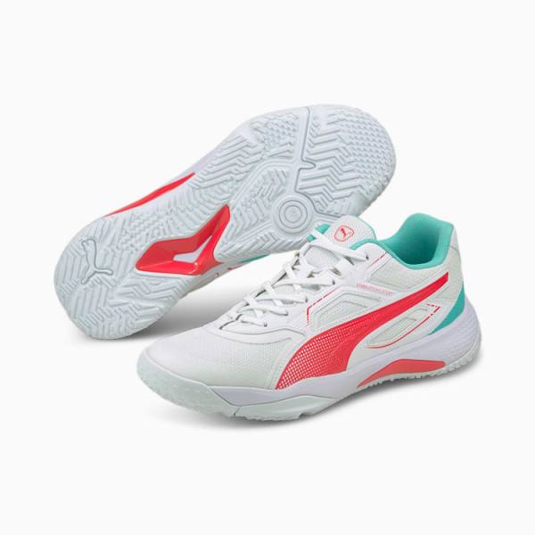 Puma Solarstrike Indoor Sports Férfi Kézilabda Cipő Fehér Világos Türkiz | HU95692