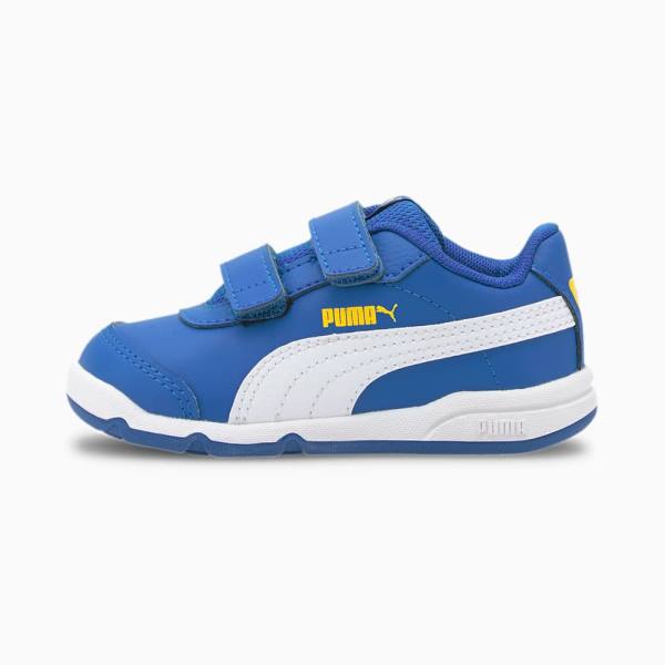 Puma Stepfleex 2 SL VE V Fiú Tornacipő Kék Fehér Sárga | HU71375