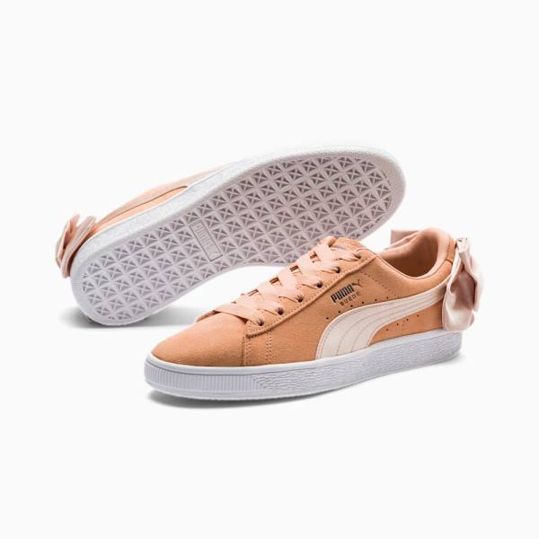 Puma Suede Bow Női Tornacipő Korall Narancssárga | HU31972