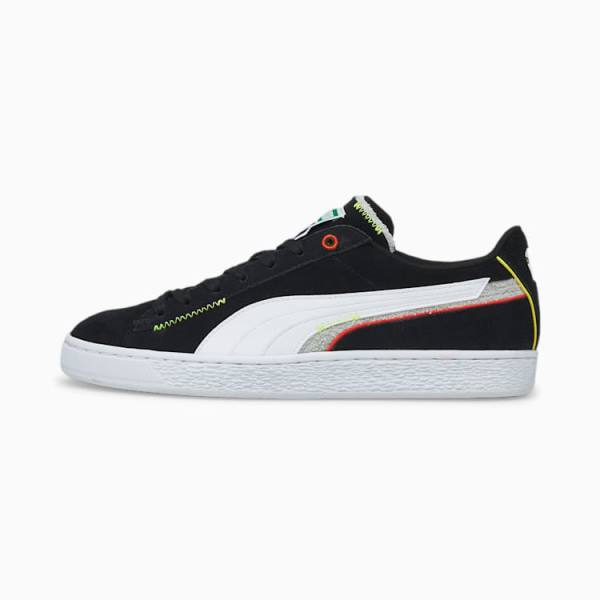 Puma Suede Displaced Női Tornacipő Fekete Fehér | HU91480