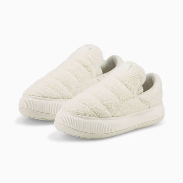 Puma Suede Mayu Slip-On Teddy Női Szandál Fehér | HU88481