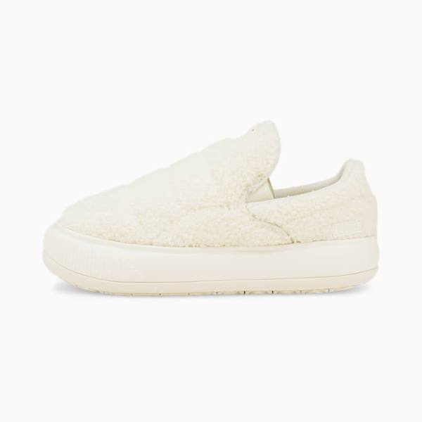 Puma Suede Mayu Slip-On Teddy Női Szandál Fehér | HU88481