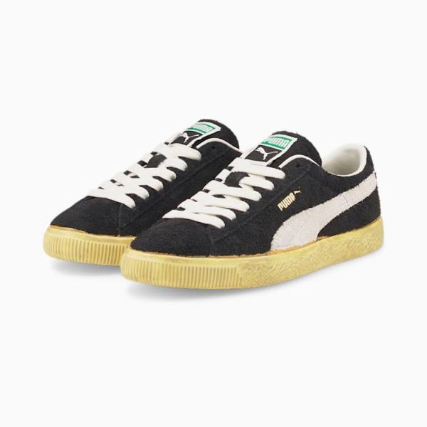 Puma Suede VTG The NeverWorn Férfi Tornacipő Fekete Fehér Sárga | HU20203