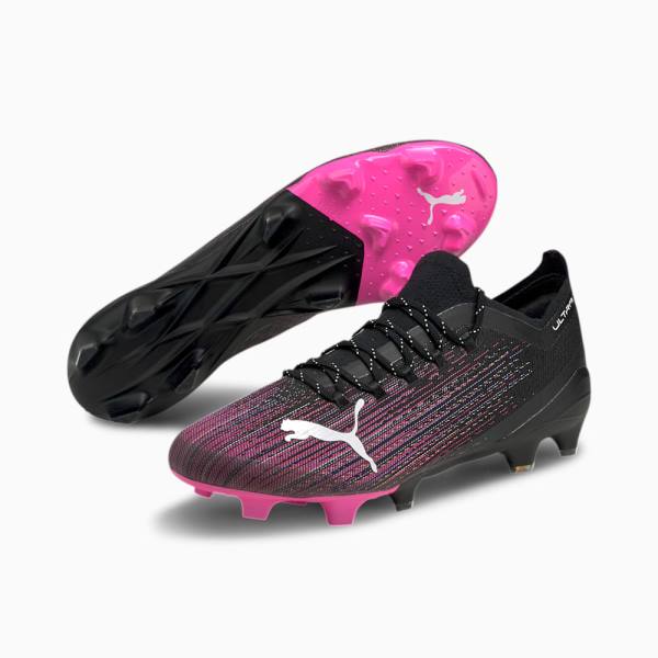 Puma ULTRA 1.1 FG/AG Férfi Focicipő Fekete Rózsaszín | HU91387