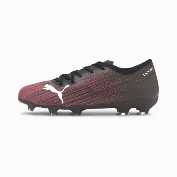 Puma ULTRA 2.1 FG/AG Youth Fiú Focicipő Fekete Rózsaszín | HU48623