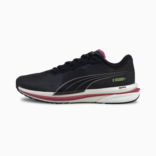 Puma Velocity Nitro WTR Női Futócipő Fekete Titán Sárga | HU03054