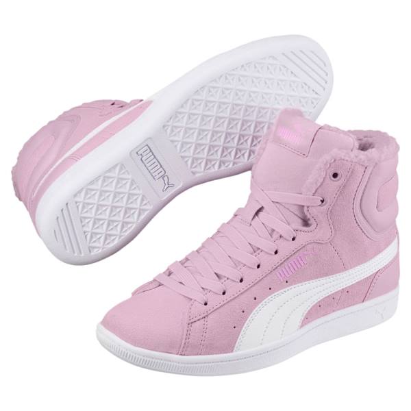 Puma Vikky Mid Fur High Tops Preschool Lány Tornacipő Lila Fehér | HU69767