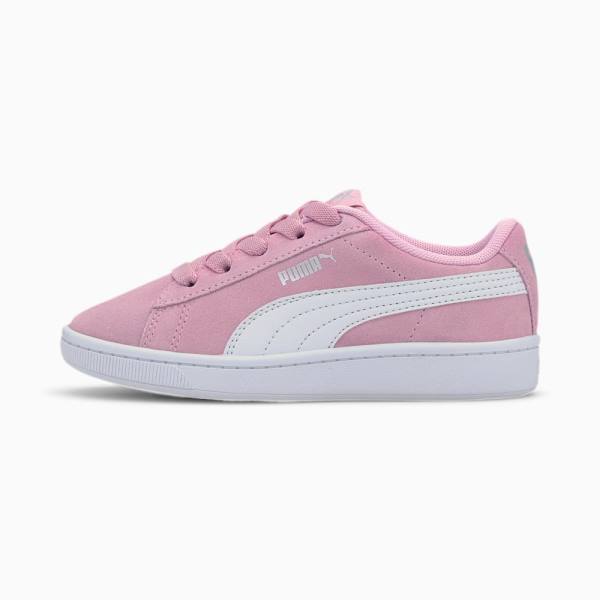 Puma Vikky v2 Suede Lány Tornacipő Rózsaszín Fehér Titán | HU72597