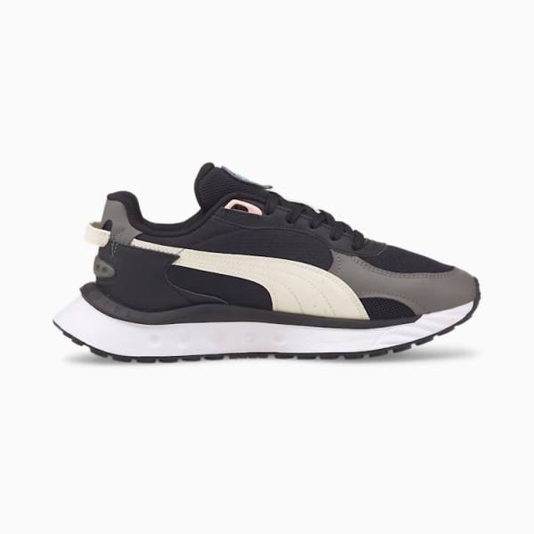 Puma Wild Rider Downtown Női Tornacipő Fekete | HU61504