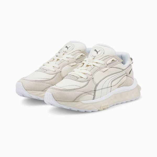 Puma Wild Rider Embroidered Férfi Tornacipő Fehér | HU27763