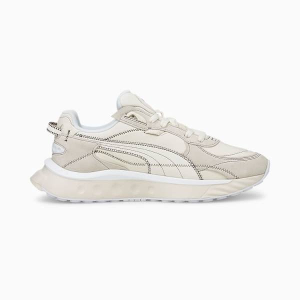 Puma Wild Rider Embroidered Férfi Tornacipő Fehér | HU27763