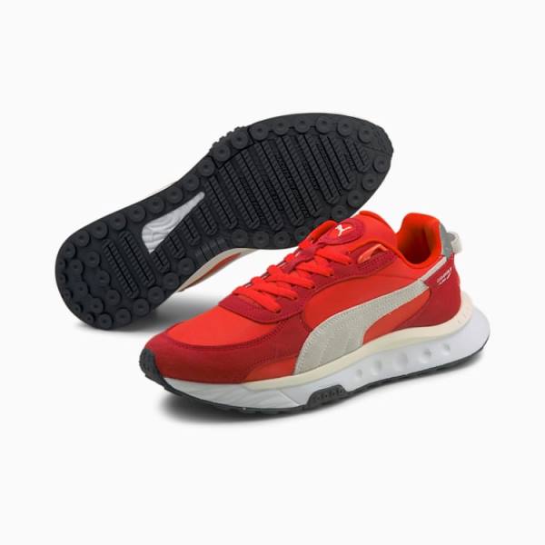 Puma Wild Rider Pickup Férfi Tornacipő Piros | HU70807