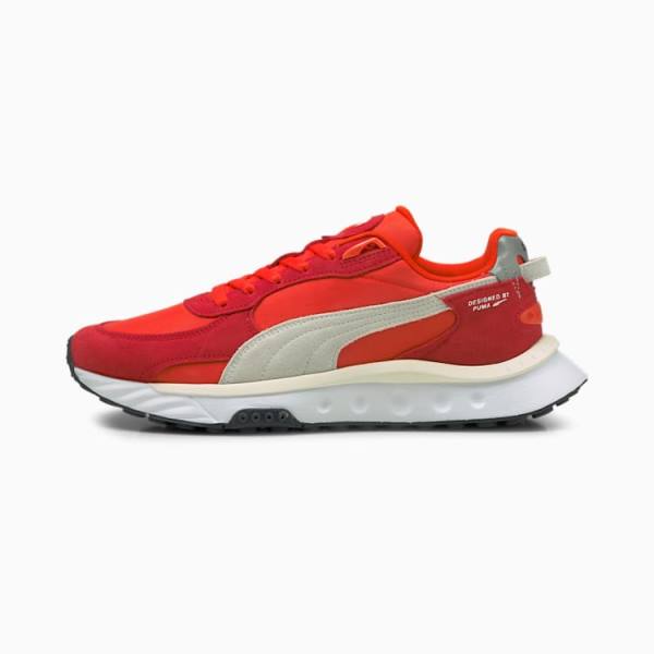 Puma Wild Rider Pickup Férfi Tornacipő Piros | HU70807