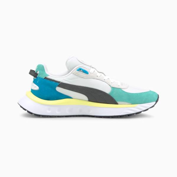 Puma Wild Rider Rollin Női Tornacipő Világos Türkiz Fehér | HU57499