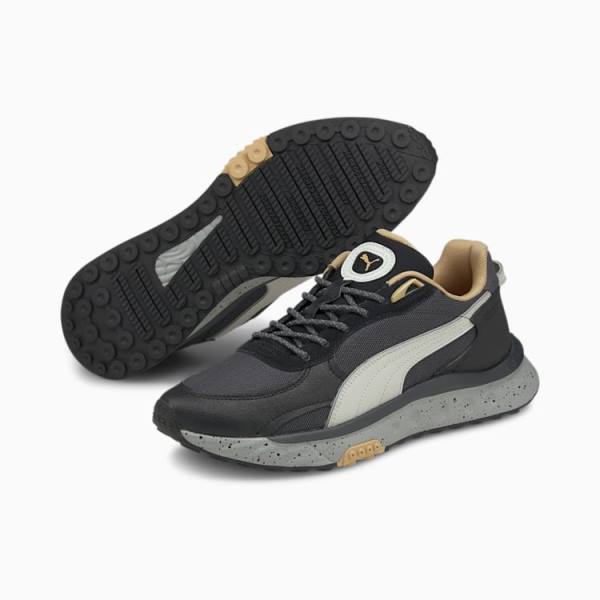 Puma Wild Rider Téli Férfi Tornacipő Fekete | HU78609