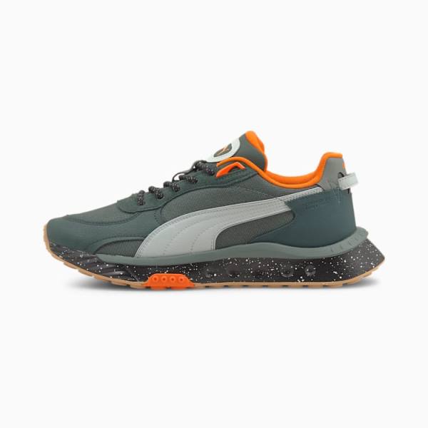 Puma Wild Rider Téli Férfi Tornacipő Zöld | HU72086